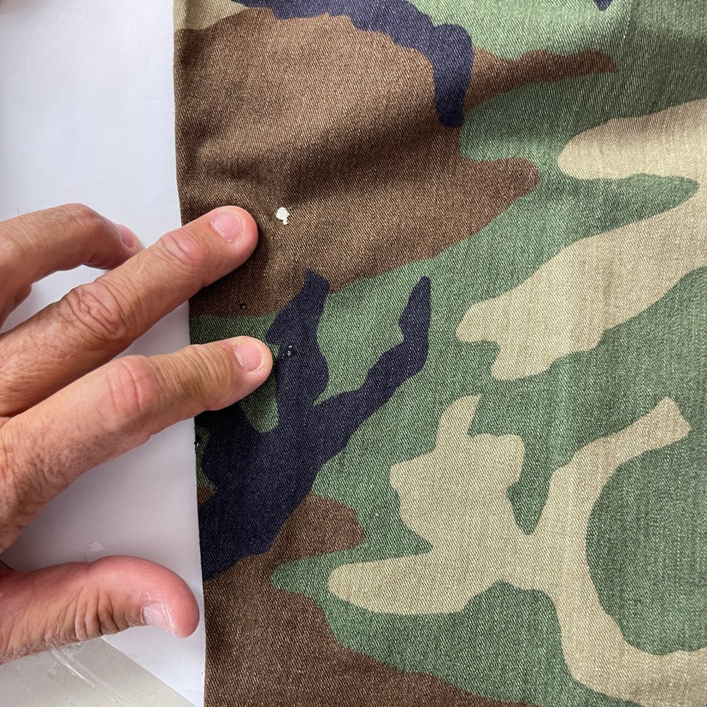 Military BDU Pants Mens Medium Short Green Brown Woodland Camo Cargo Canvas Gorp - Picture 7 of 10